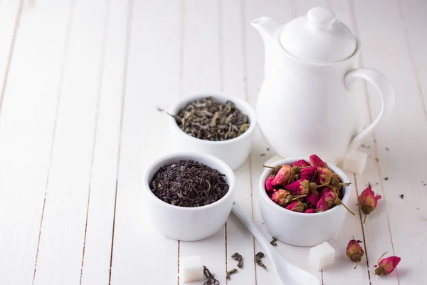 Suchej herbaty ziołowe — Zdjęcie stockowe