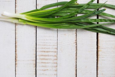 Taze organik yeşil pırasa