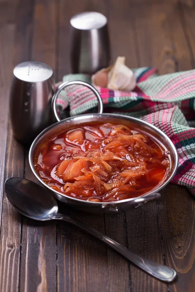 식욕을 돋 우는 신선한 야채 수프 — 스톡 사진