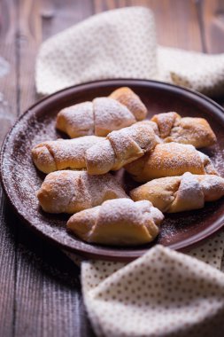 Taze lezzetli ev yapımı pasta rulo