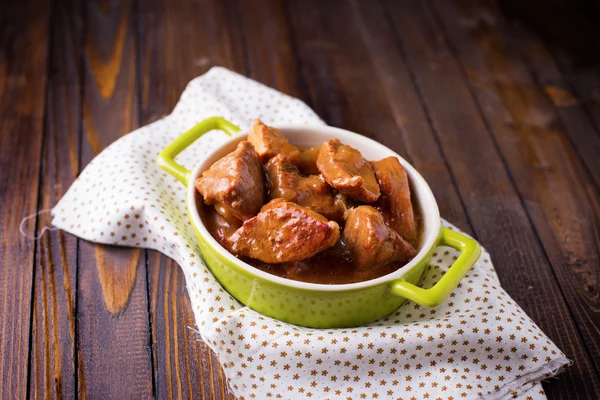 Fresh homemade stew with meat — Stock Photo, Image