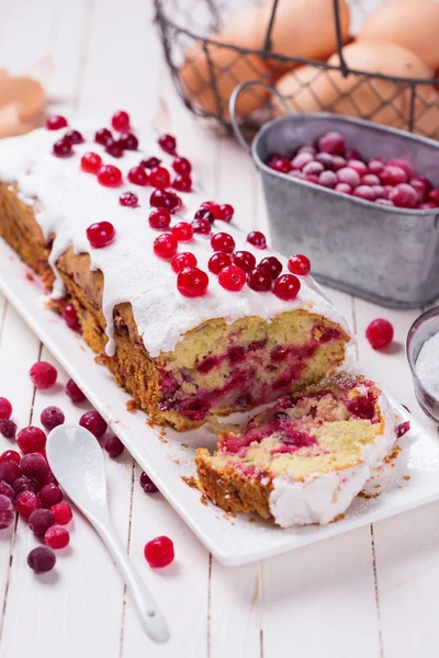 Verse zelfgemaakte cranberry taart — Stockfoto