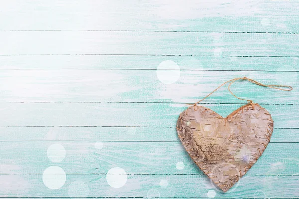 Heart on wooden background — Stock Photo, Image