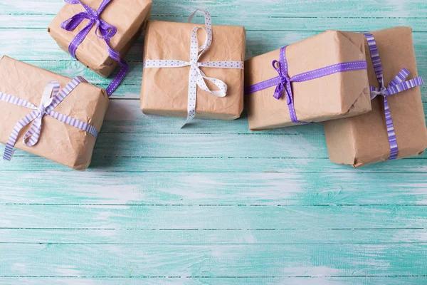 Many wrapped boxes with presents — Stock Photo, Image