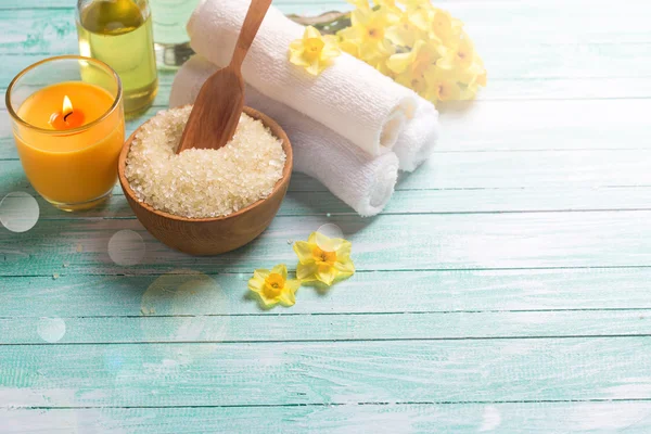 Spa setting with Sea salt — Stock Photo, Image