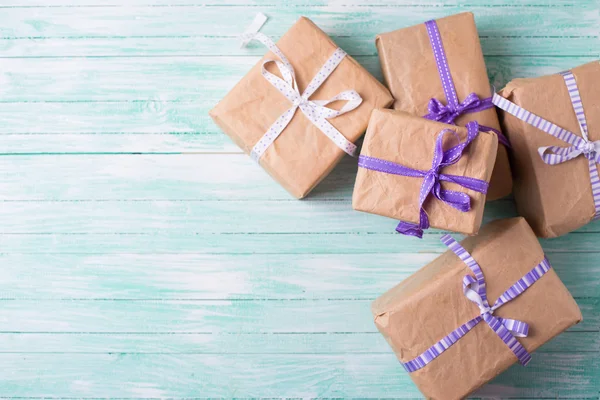 Wrapped boxes with presents — Stock Photo, Image