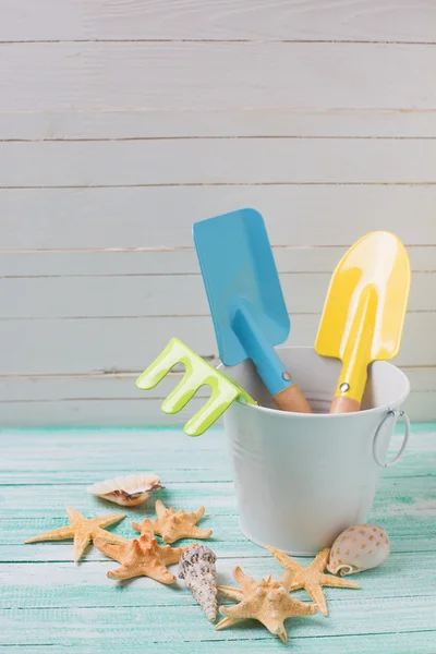 Kids tools for playing on sand — Stock Photo, Image