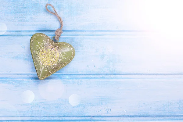 Decorative green heart — Stock Photo, Image