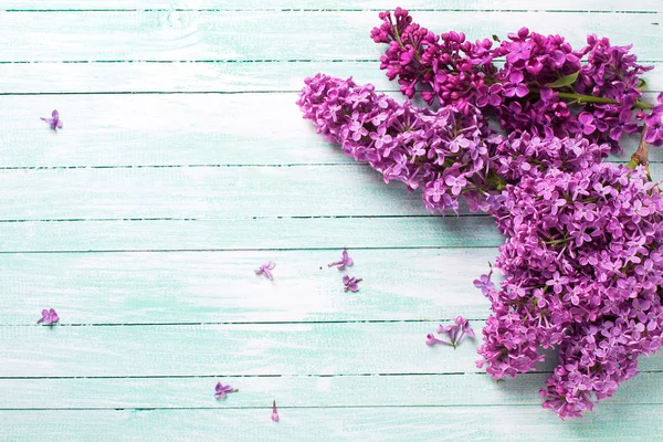 Cartolina con fiori lilla — Foto Stock