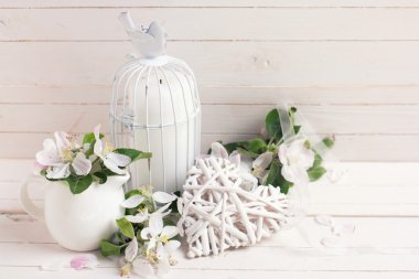 Arka plan ile elma çiçeği