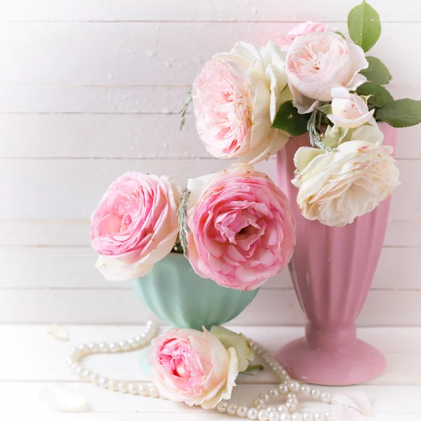 Süße rosa Rosen Blumen — Stockfoto