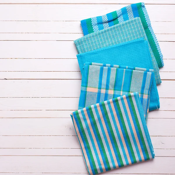 Πετσέτες κουζίνας στα χρώματα του μπλε — Φωτογραφία Αρχείου