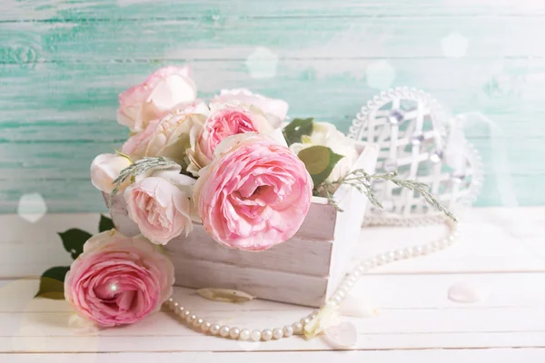 Γλυκό ροζ τριαντάφυλλα λουλουδιών — Φωτογραφία Αρχείου