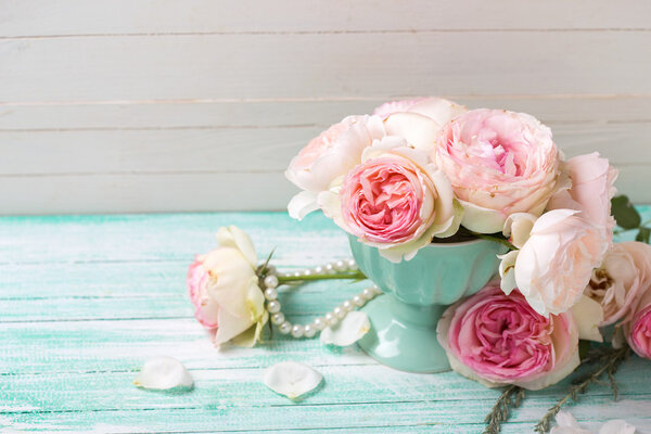 sweet pink roses flowers
