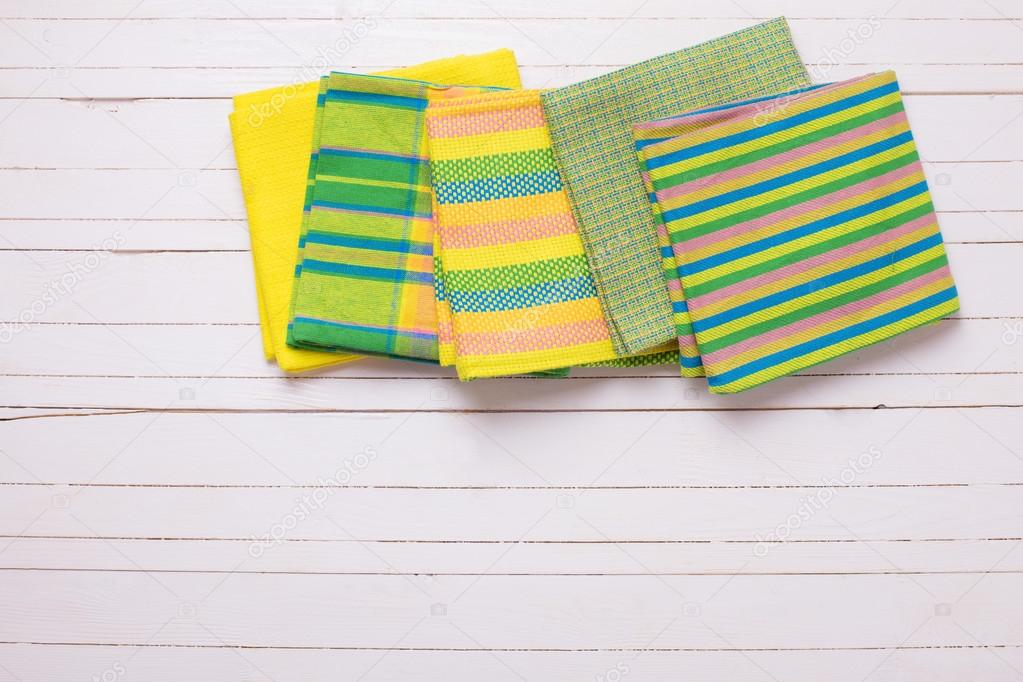 Yellow Green Kitchen Towels Stock Photo Daffodil 79372430 Yellow Green Kitchen Towels Stock Photo