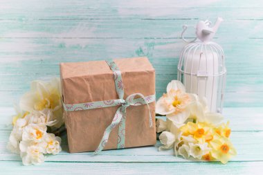 taze nergis çiçek ve hediye