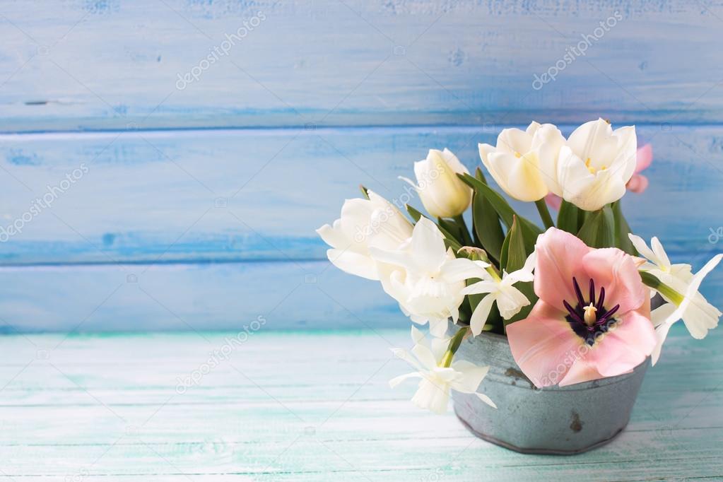 Flowers in vintage bowl