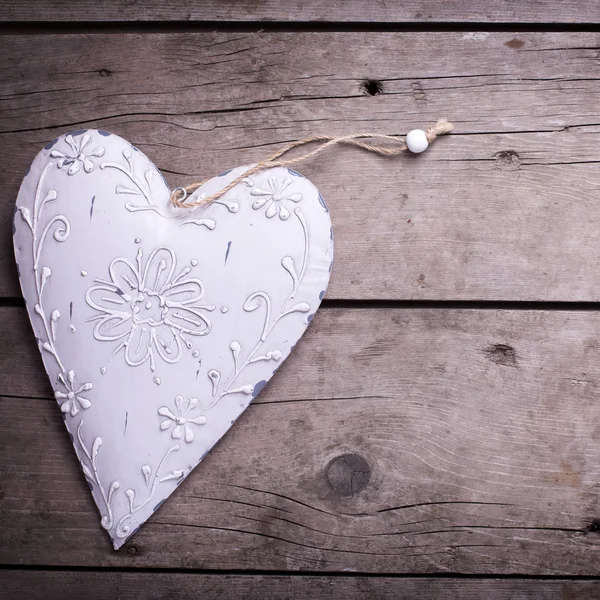 Ahşap dekoratif kalp — Stok fotoğraf