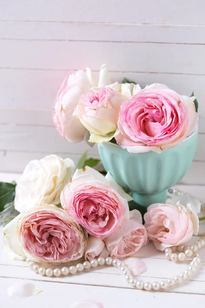 Roze rozen bloemen — Stockfoto