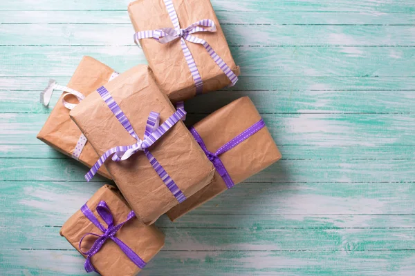 Wrapped boxes with presents — Stock Photo, Image