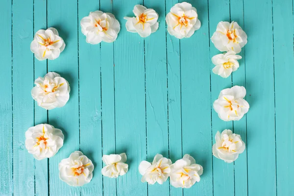 Ram från anbud vita blommor — Stockfoto