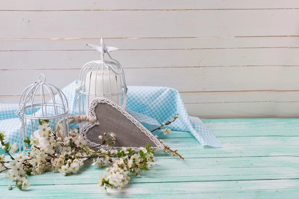 Background with white spring blossom — Stok fotoğraf