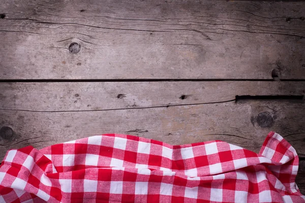 Rode geruite keuken handdoek — Stockfoto