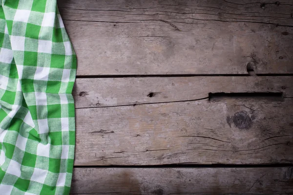 Grønt, rutet kjøkkenhåndkle – stockfoto