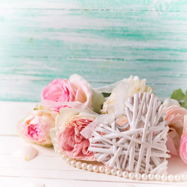 Süße rosa Rosen Blumen — Stockfoto