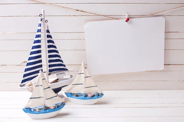 Decorative sailing boats — Stock Photo, Image