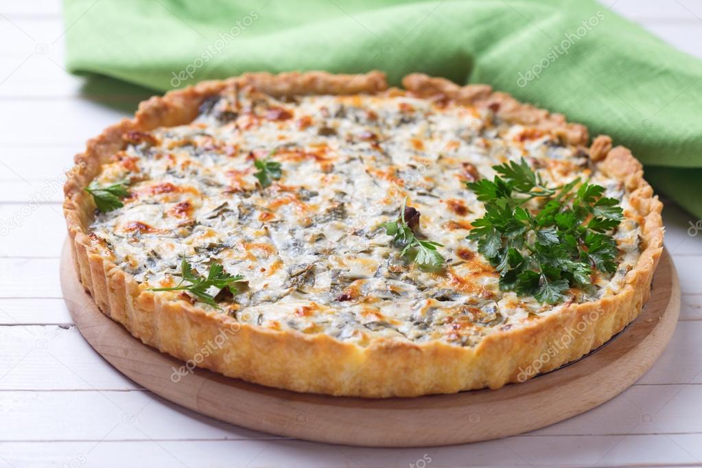 Appetizing quiche with ricotta cheese