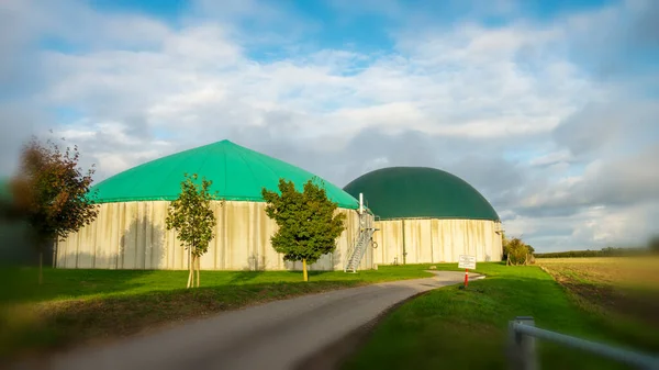 Biogasfabriek Het Platteland Sleeswijk Holstein Duitsland 2020 — Stockfoto