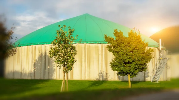 Biogasfabriek Het Platteland Sleeswijk Holstein Duitsland 2020 — Stockfoto