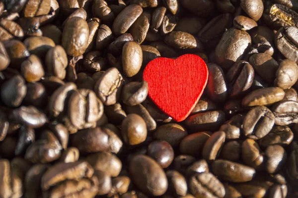 咖啡与心脏 — 图库照片