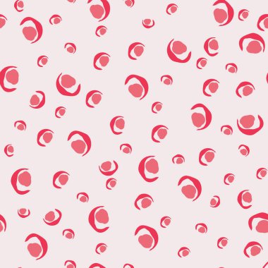 Pembe, sevimli el çizimi, soyut gül tomurcukları. Tekstil, moda, kağıt, ambalaj, ambalaj ve markalaşma için vektörsüz desen tasarımı