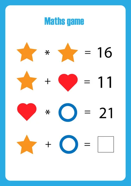 Jogo de matemática para crianças. planilha de desenvolvimento de educação.  página de atividades com fotos.