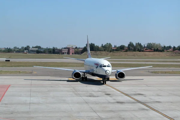 Flugzeug Von British Airways Auf Dem Flughafen Marconi Bologna — Stockfoto