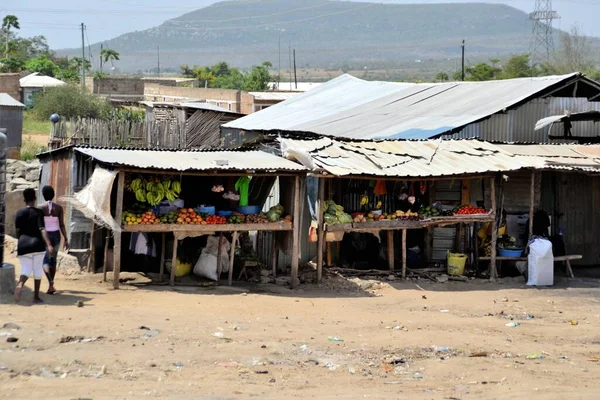 Piccoli Bassifondi Mombasa Viaggio Mombasa Kenya Africa — Foto Stock