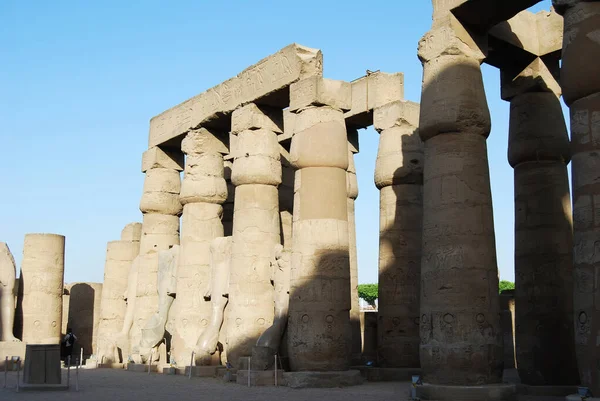 Руїни Стародавнього Єгипетського Храму Луксорі Єгипет — стокове фото