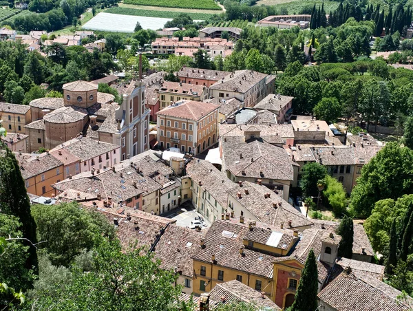 Střechy Starého Středověkého Města Brisighella Krajina Brisighella Ravenna Itálie — Stock fotografie