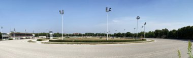 Panoramic view of Arcoveggio Horse Racecourse of Bologna. Italy