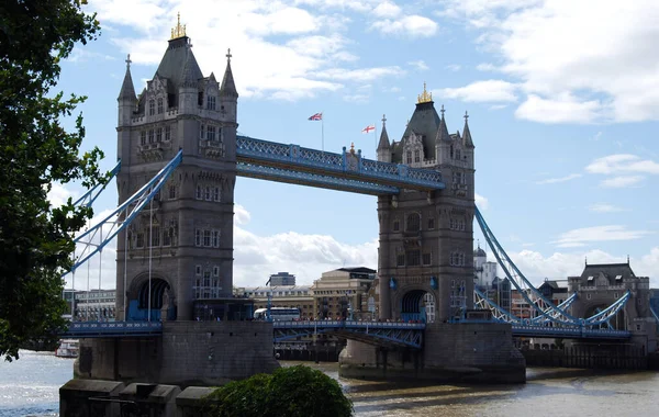 Uitzicht Tower Bridge Aan Theems Londen Engeland Verenigd Koninkrijk — Stockfoto