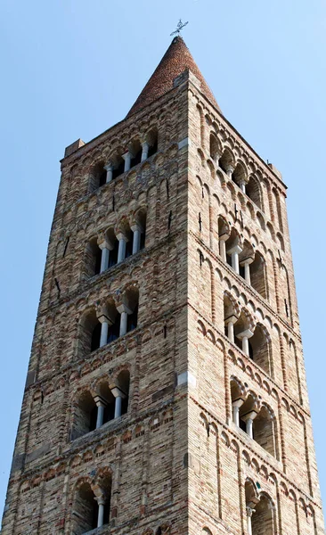 Romanischer Glockenturm Der Abtei Pomposa Abbazia Pomposa Codigoro Ferrara Die — Stockfoto