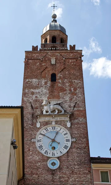 Turmuhr Torre Civica Von Castelfranco Veneto Treviso Italien — Stockfoto