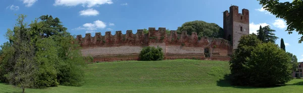 Vedere Panoramică Zidurilor Orașului Medieval Fortificat Castelfranco Veneto Treviso Italia — Fotografie, imagine de stoc