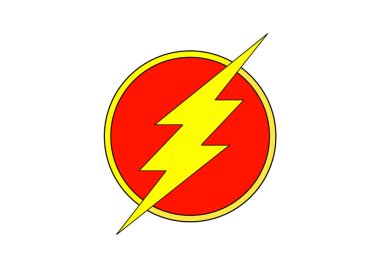 Bologna - İtalya - 8 Eylül 2021: DC çizgi romanlarından ünlü Flash logosu