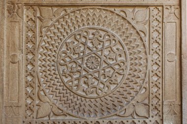 Gwalior Kalesi iç dekorasyon. Gwalior Qila, Madhya Pradesh, Hindistan.