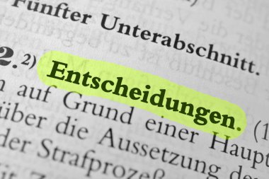 Entscheidungen Almanca 'da 