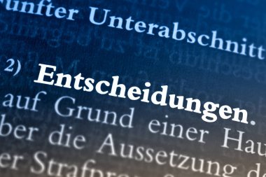 Entscheidungen, Almanca 'da Kararlar anlamına gelir - soyut arkaplan