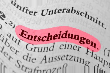 Entscheidungen, Almanca 
